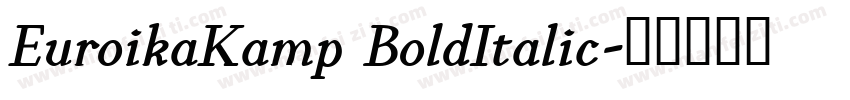 EuroikaKamp BoldItalic字体转换